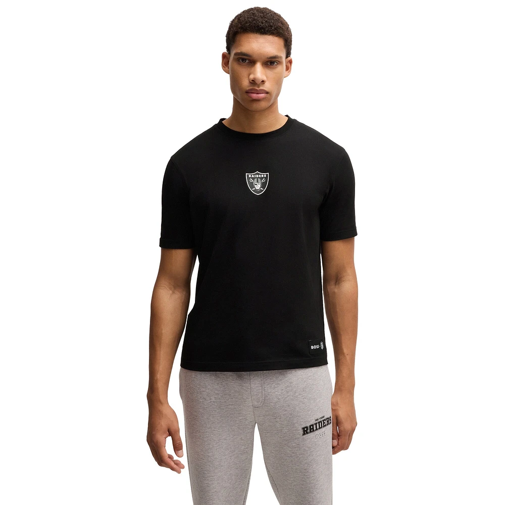 T-shirt unisexe noir Hugo Boss Brady des Las Vegas Raiders