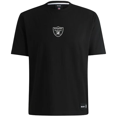 T-shirt unisexe noir Hugo Boss Brady des Las Vegas Raiders