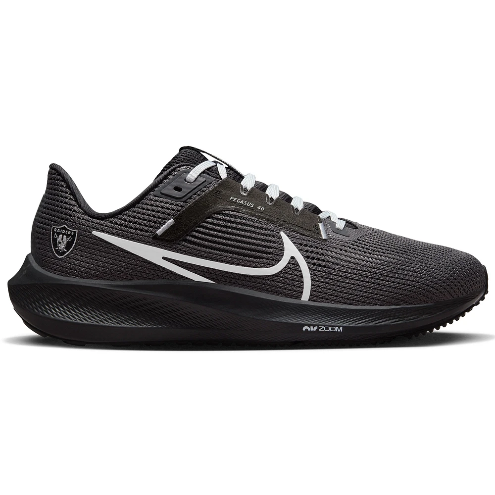 Chaussure de course unisexe Nike Anthracite Las Vegas Raiders Zoom Pegasus 40