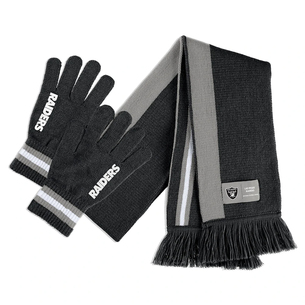 WEAR by Erin Andrews Las Vegas Raiders Scarf and Glove Set