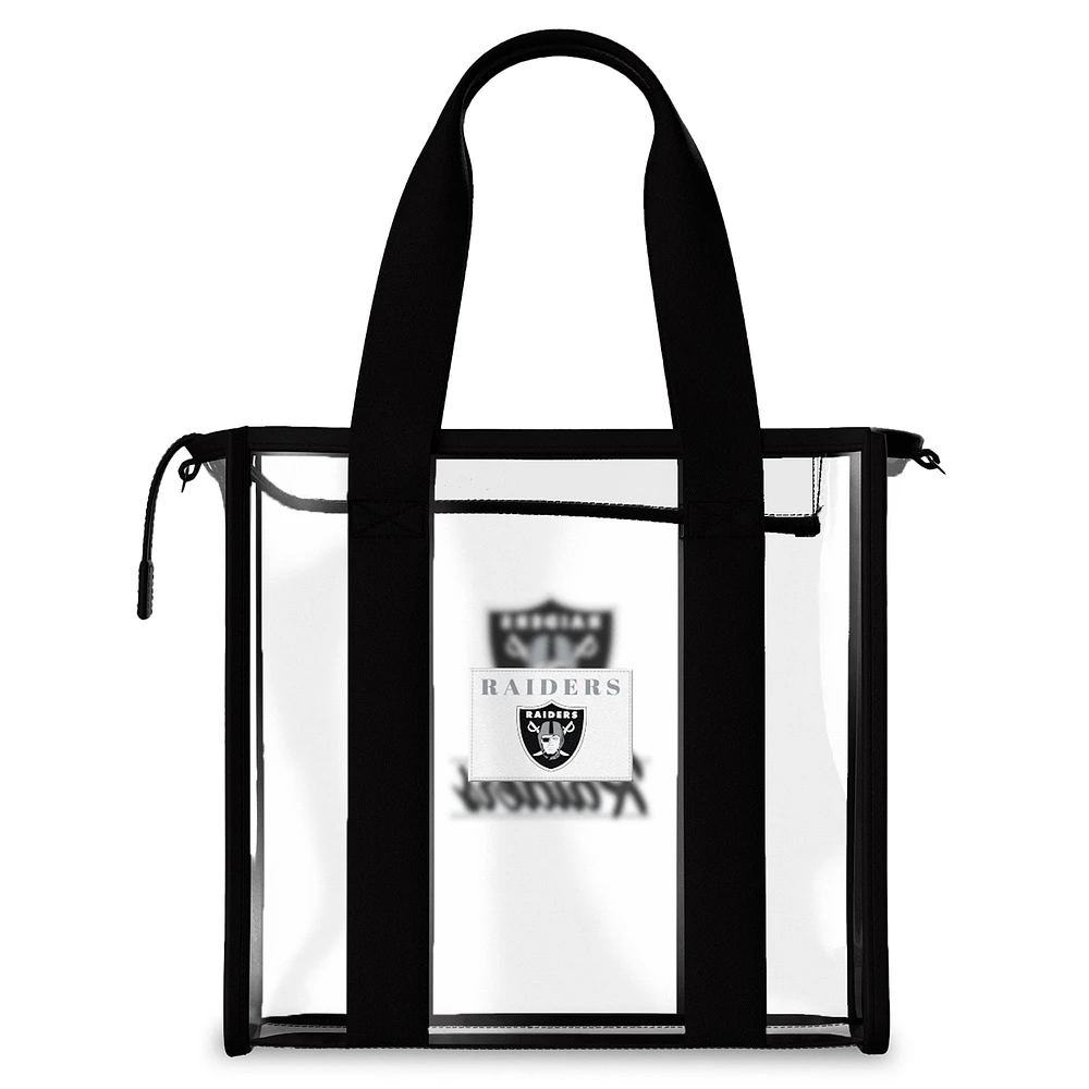 WEAR by Erin Andrews Las Vegas Raiders Stadium Tote Bag with Team Color Trim