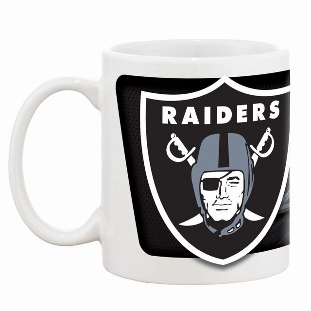 Blanc Las Vegas Raiders 11oz. Tasse à café sublimée-