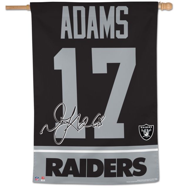 Bannière verticale simple face WinCraft Davante Adams Las Vegas Raiders 28'' x 40''