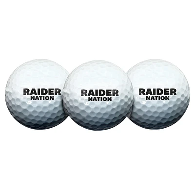 WinCraft Las Vegas Raiders 3-Pack Golf Ball Set