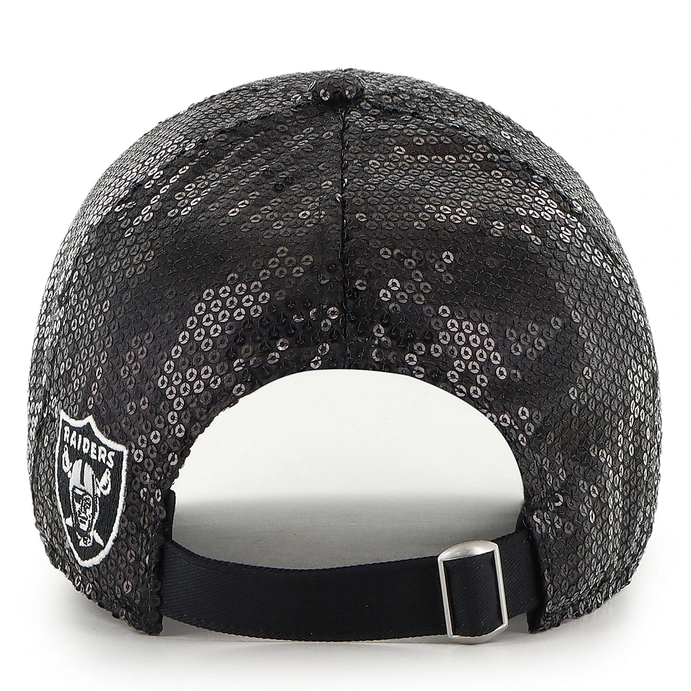 Casquette ajustable Dazzle Clean Up noire '47 des Las Vegas Raiders pour femme