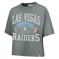 T-shirt court gris Florentina Montauk '47 pour femme des Las Vegas Raiders