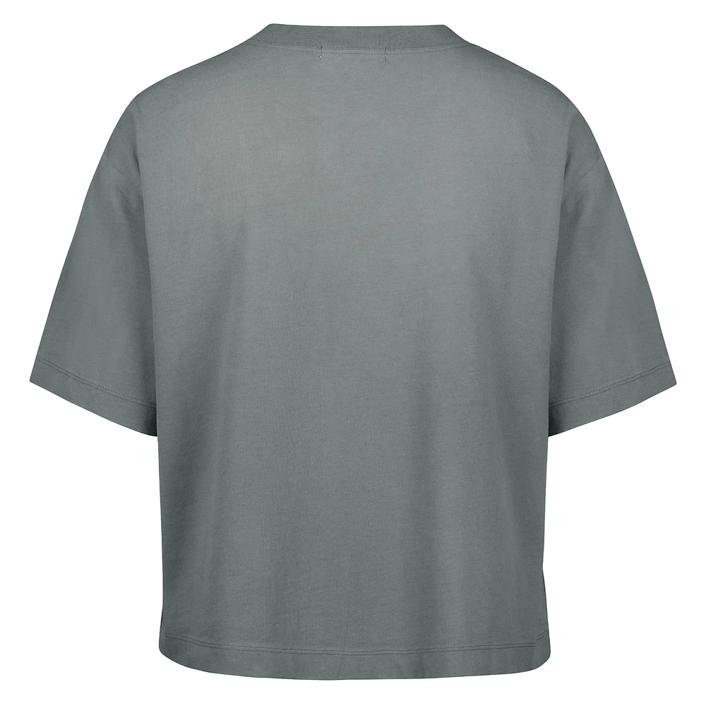 T-shirt court gris Florentina Montauk '47 pour femme des Las Vegas Raiders