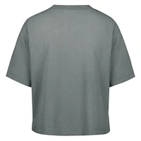 T-shirt court gris Florentina Montauk '47 pour femme des Las Vegas Raiders