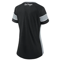 Women's Fanatics  Black Las Vegas Raiders Athena Lace-Up Top