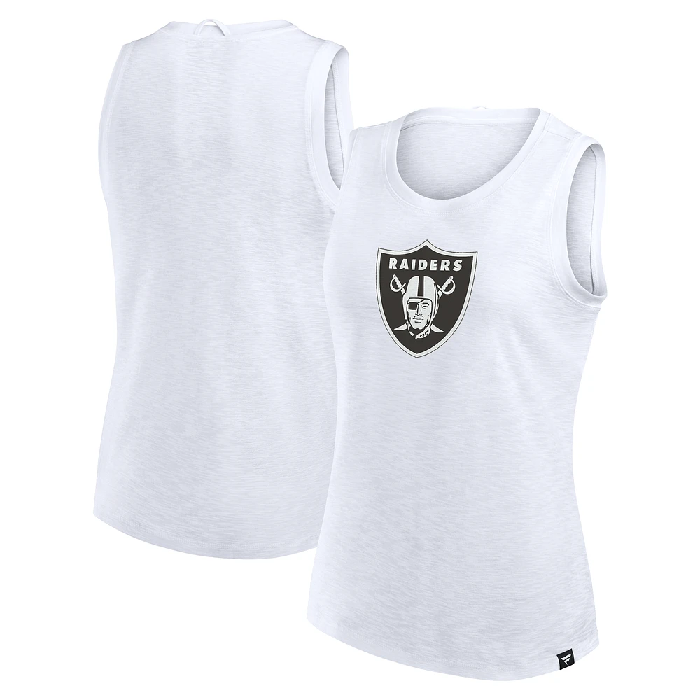 Débardeur blanc flammé Las Vegas Raiders Fanatics pour femme