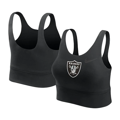 Soutien-gorge de sport long Nike Performance pour femme, noir, Las Vegas Raiders