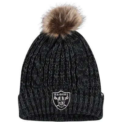 Las Vegas Raiders '47 Women's Logo Meeko Cuffed Knit Hat with Pom - Black