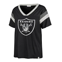 Women's '47 Black Las Vegas Raiders Phoenix V-Neck T-Shirt