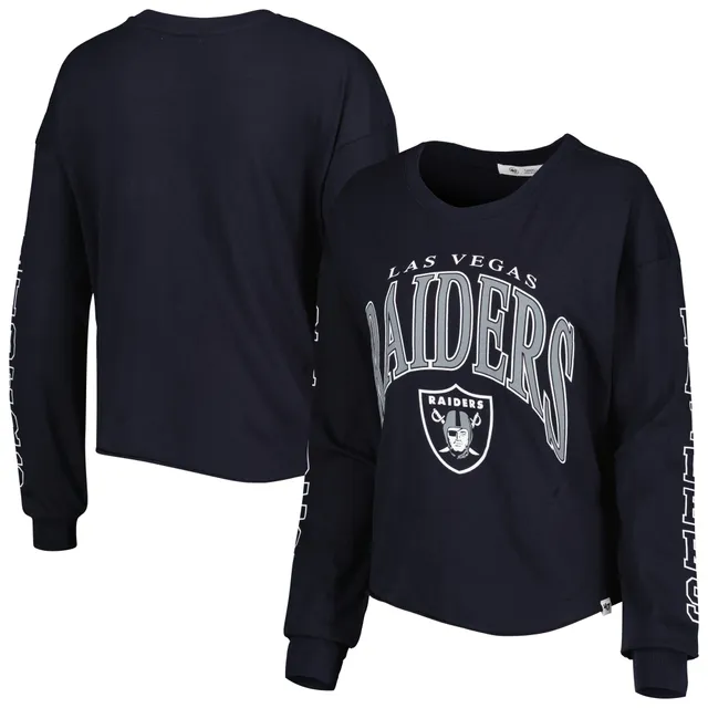 Lids Las Vegas Raiders Certo Women's Cropped Turnout T-Shirt - Gray