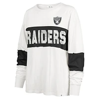 Women's '47 Cream Las Vegas Raiders Clubhouse Pride Taylor Long Sleeve T-Shirt