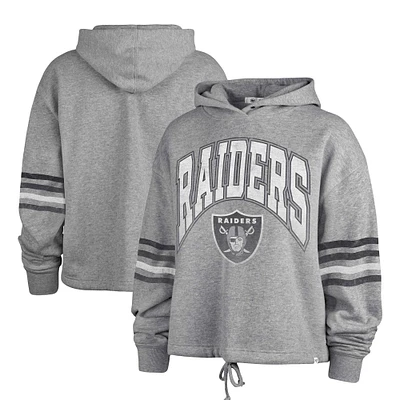 Sweat à capuche '47 Heather Grey Las Vegas Raiders Upland Bennett pour femmes