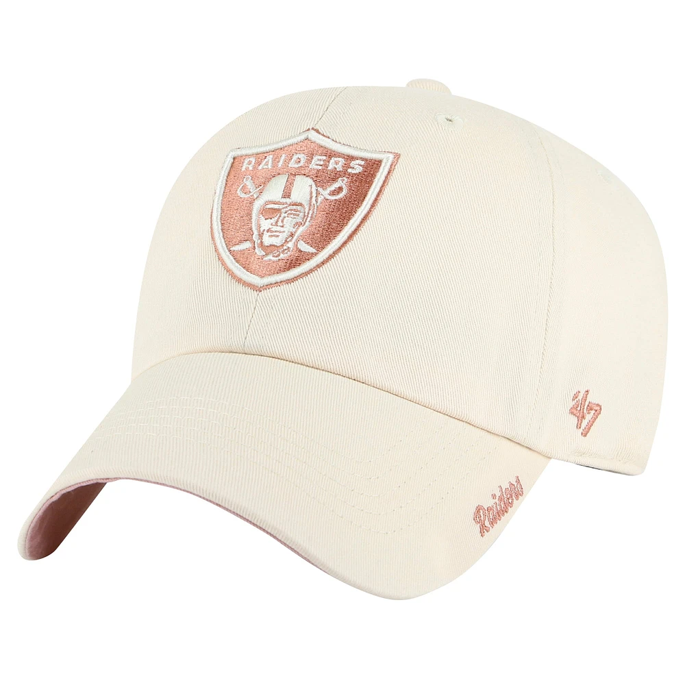 Casquette ajustable '47 Natural Las Vegas Raiders Ballpark Cheer Clean Up pour femme