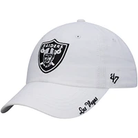 Casquette réglable pour femme Las Vegas Raiders Miata Clean Up '47 blanche