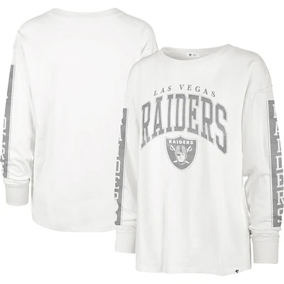 Women's '47 White Las Vegas Raiders Statement Long Sleeve T-Shirt