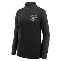 Women's Black Las Vegas Raiders Velocity Quarter-Zip Jacket