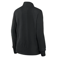 Women's Black Las Vegas Raiders Velocity Quarter-Zip Jacket