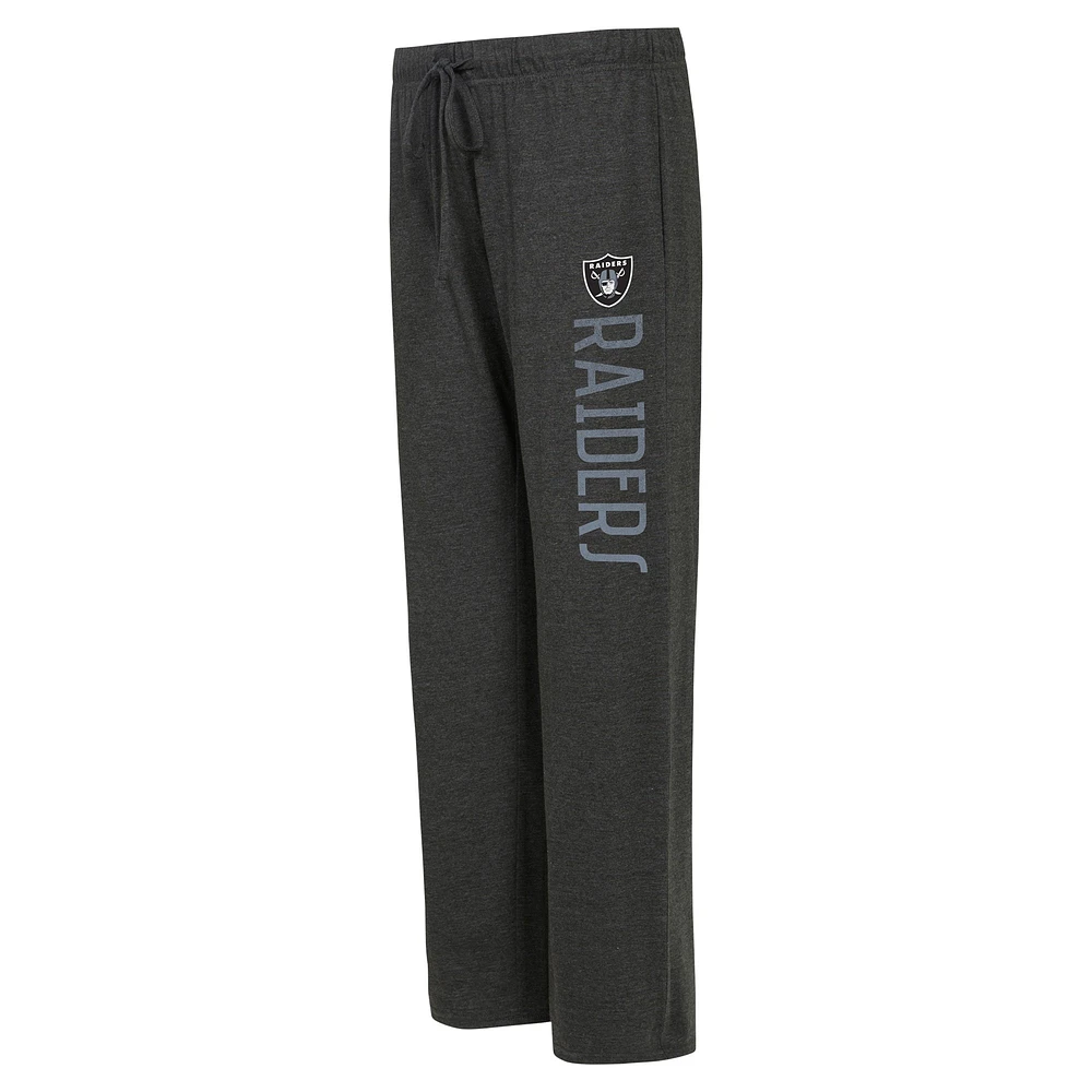 Ensemble débardeur et pantalon Concepts Sport pour femmes, noir/charbon, Las Vegas Raiders