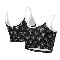 Women's Concepts Sport Black Las Vegas Raiders Gauge Lounge Bralette