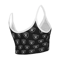 Women's Concepts Sport Black Las Vegas Raiders Gauge Lounge Bralette