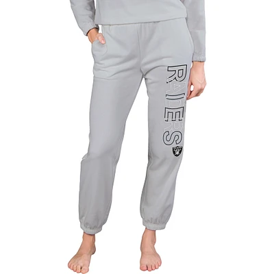 Pantalon Concepts Sport gris Las Vegas Raiders Sunray French Terry pour femmes