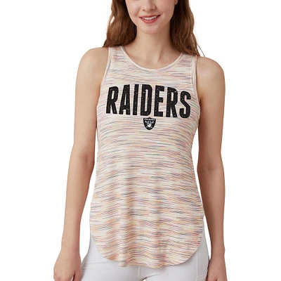 Débardeur tri-mélange multicolore Concepts Sport Las Vegas Raiders Sunray pour femmes