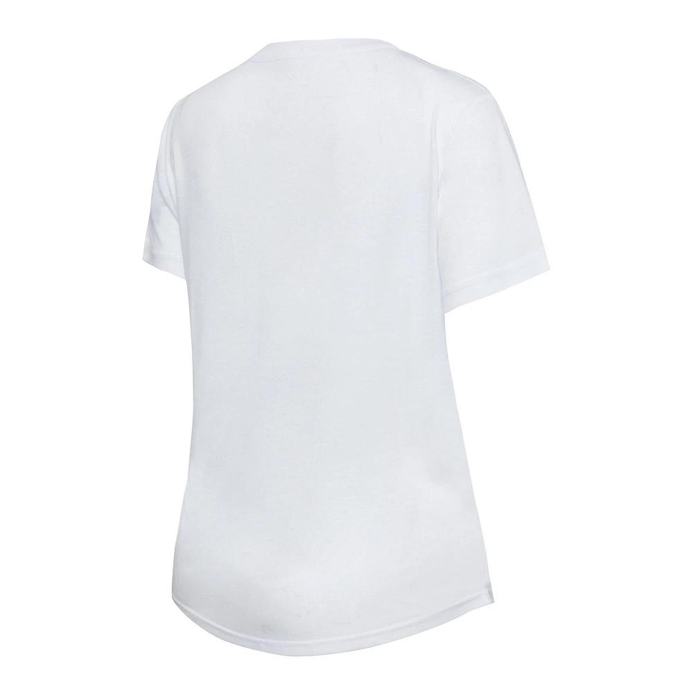 Ensemble haut à manches courtes et leggings Concepts Sport blanc/anthracite des Las Vegas Raiders Sonata pour femme