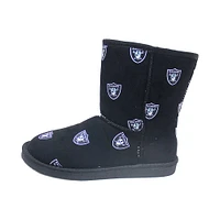 Women's Cuce Black Las Vegas Raiders Allover Logo Boots