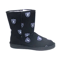 Bottes Cuce noires Las Vegas Raiders avec logo intégral pour femmes