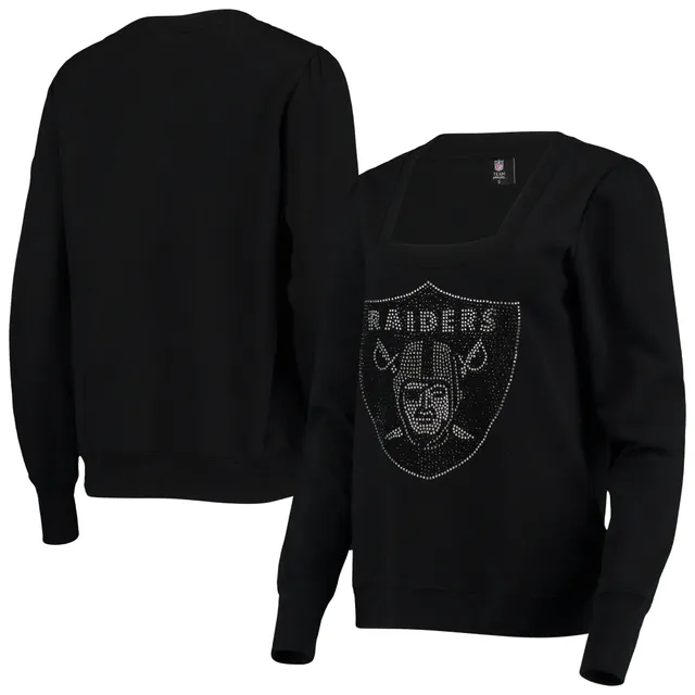 Women's Cuce Black San Francisco 49ers Winners Square Neck Pullover  Sweatshirt