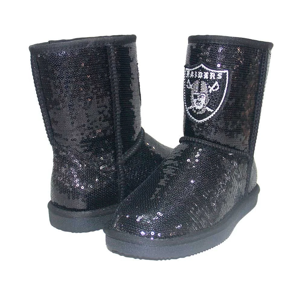 Bottes à paillettes Cuce Las Vegas Raiders pour femmes