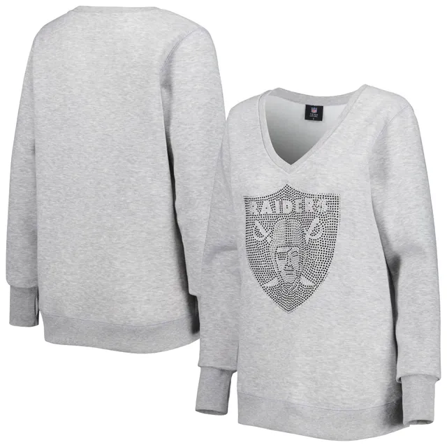 Philadelphia Eagles Cuce Women's Victory V-Neck Pullover Sweatshirt - White