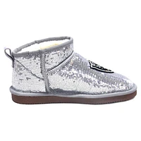 Women's Cuce  Silver Las Vegas Raiders Sequin Ankle Boots