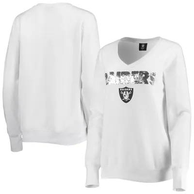 Women's Cuce Cardinal Arizona Cardinals Deep V-Neck Pullover Sweatshirt