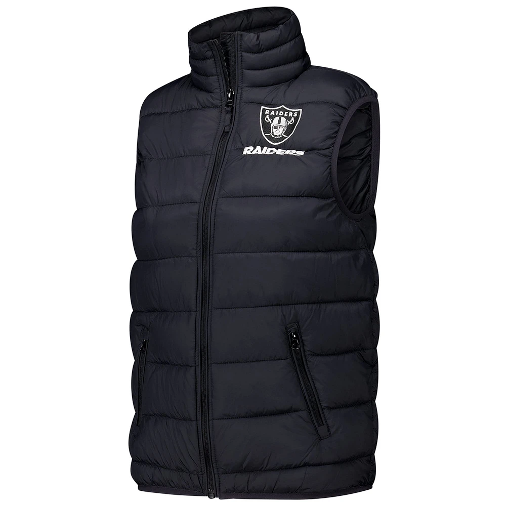 Women's  Dunbrooke Black Las Vegas Raiders Alberta Full-Zip Vest