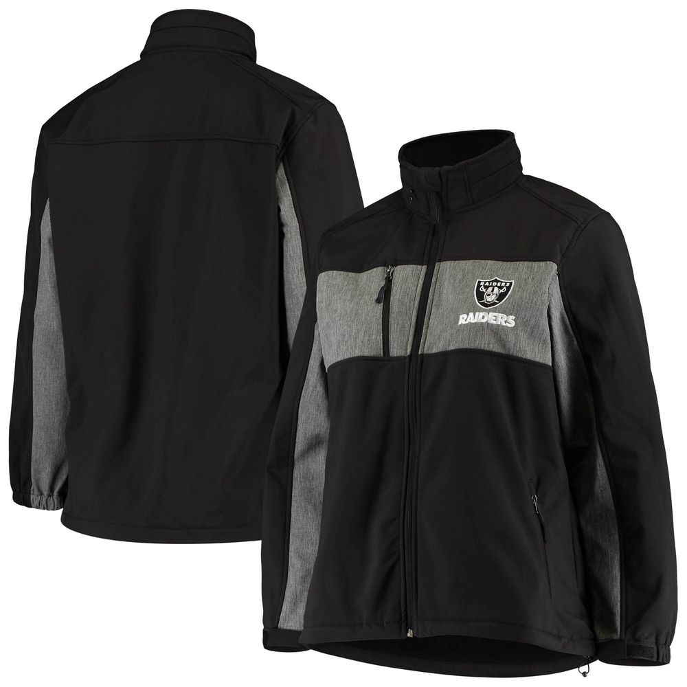 Women's Dunbrooke Black Las Vegas Raiders Zephyr Softshell Full-Zip Jacket