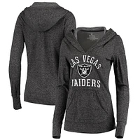 Women's Fanatics Black Las Vegas Raiders Doubleface Slub Pullover Hoodie