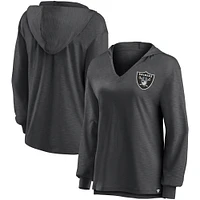 Pull à capuche noir Las Vegas Raiders Fanatics pour femmes