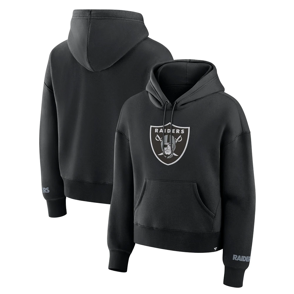 Sweat à capuche en polaire noir Las Vegas Raiders Legacy pour femme Fanatics