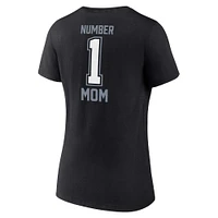 Women's Fanatics Black Las Vegas Raiders Plus Mother's Day #1 Mom V-Neck T-Shirt