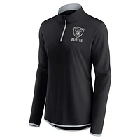 Women's Fanatics Black Las Vegas Raiders Worth the Drive Quarter-Zip Top