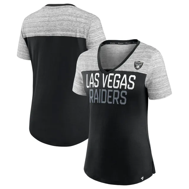 NFL Las Vegas Raiders Women's Plus Size Short Sleeve V-Neck T-Shirt - 1x