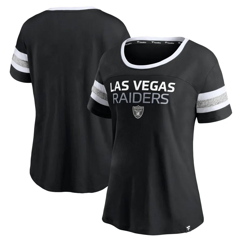 Lids Las Vegas Raiders Fanatics Branded Women's Clean Cut Stripe T-Shirt -  Black