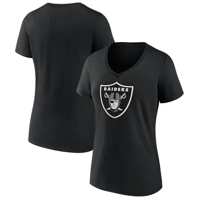 Las Vegas Raiders Fanatics Branded Women's Primary Team Logo V-Neck T-Shirt - Black