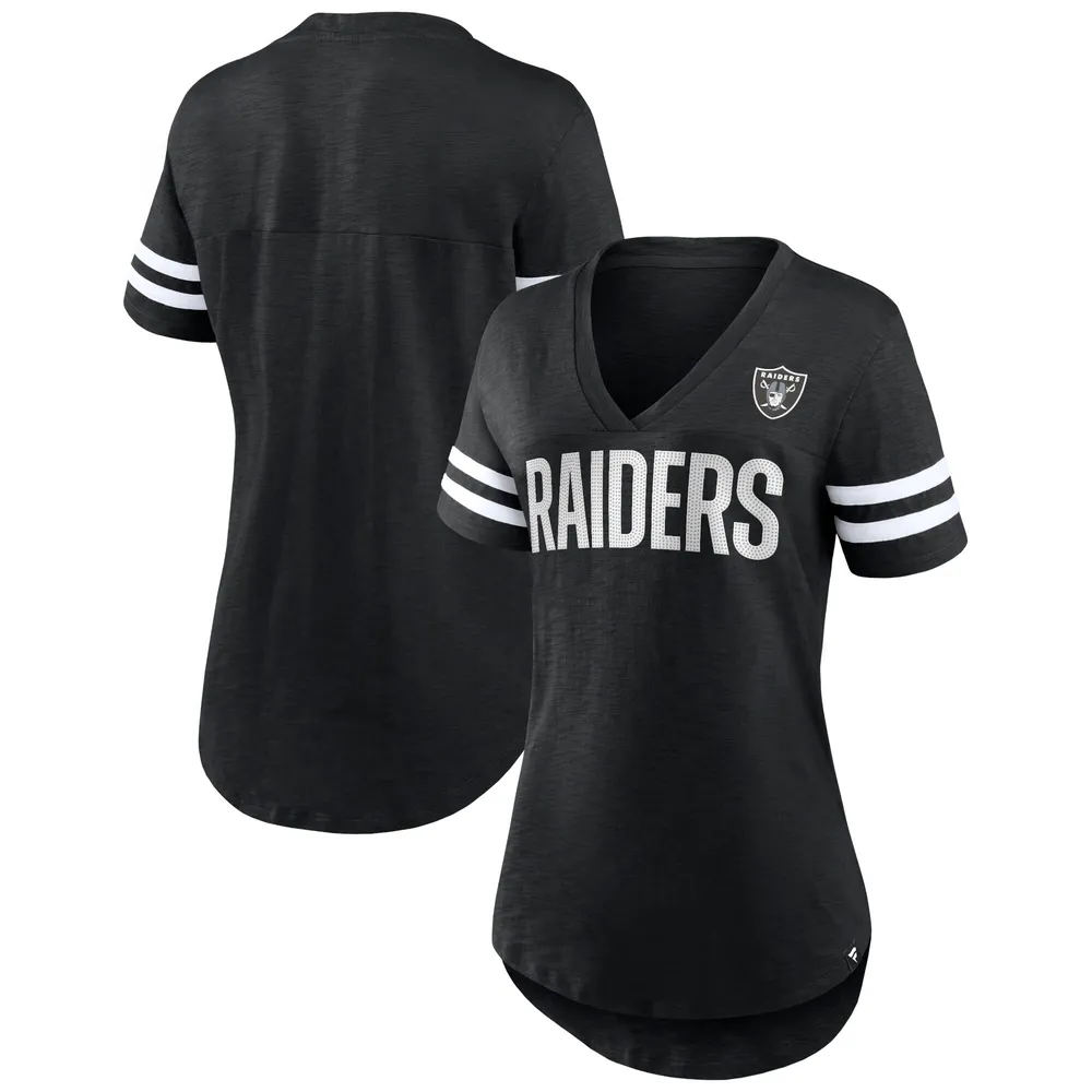 Lids Las Vegas Raiders Fanatics Branded Women's Speed Tested V-Neck T-Shirt  - Black