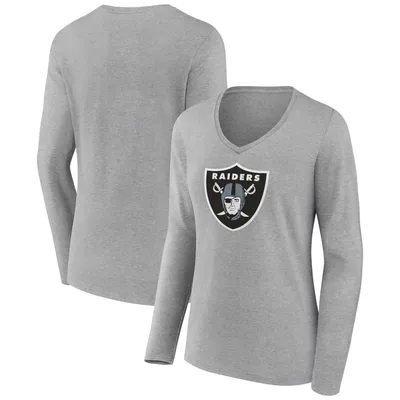 Las Vegas Raiders Women's Neck T Primary Logo Long Sleeve V |